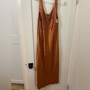 ASOS Burnt Orange Satin Dress